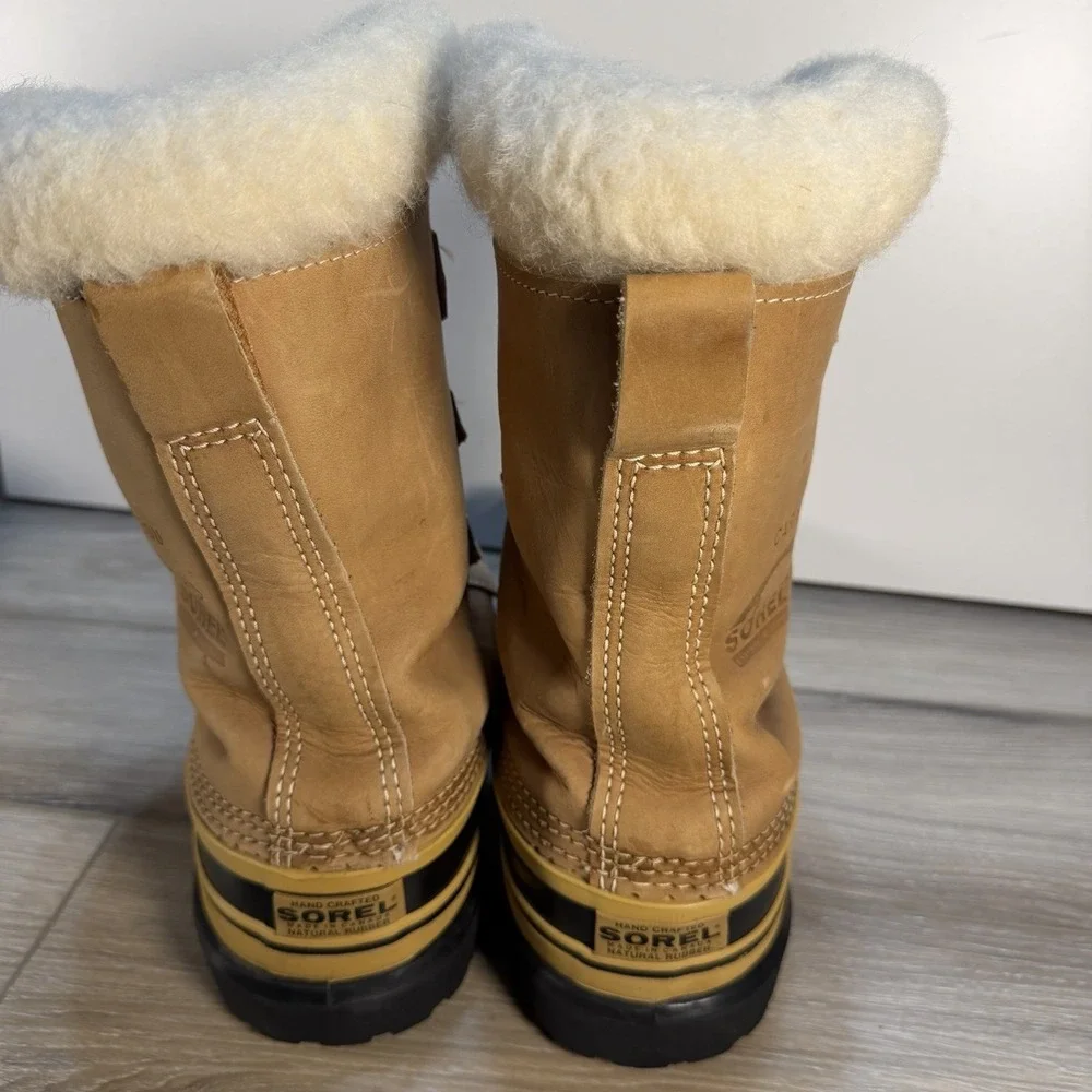 Sorel Caribou Vintage Kaufman Made In Canada Wool Lined Winter Boots Men's 9